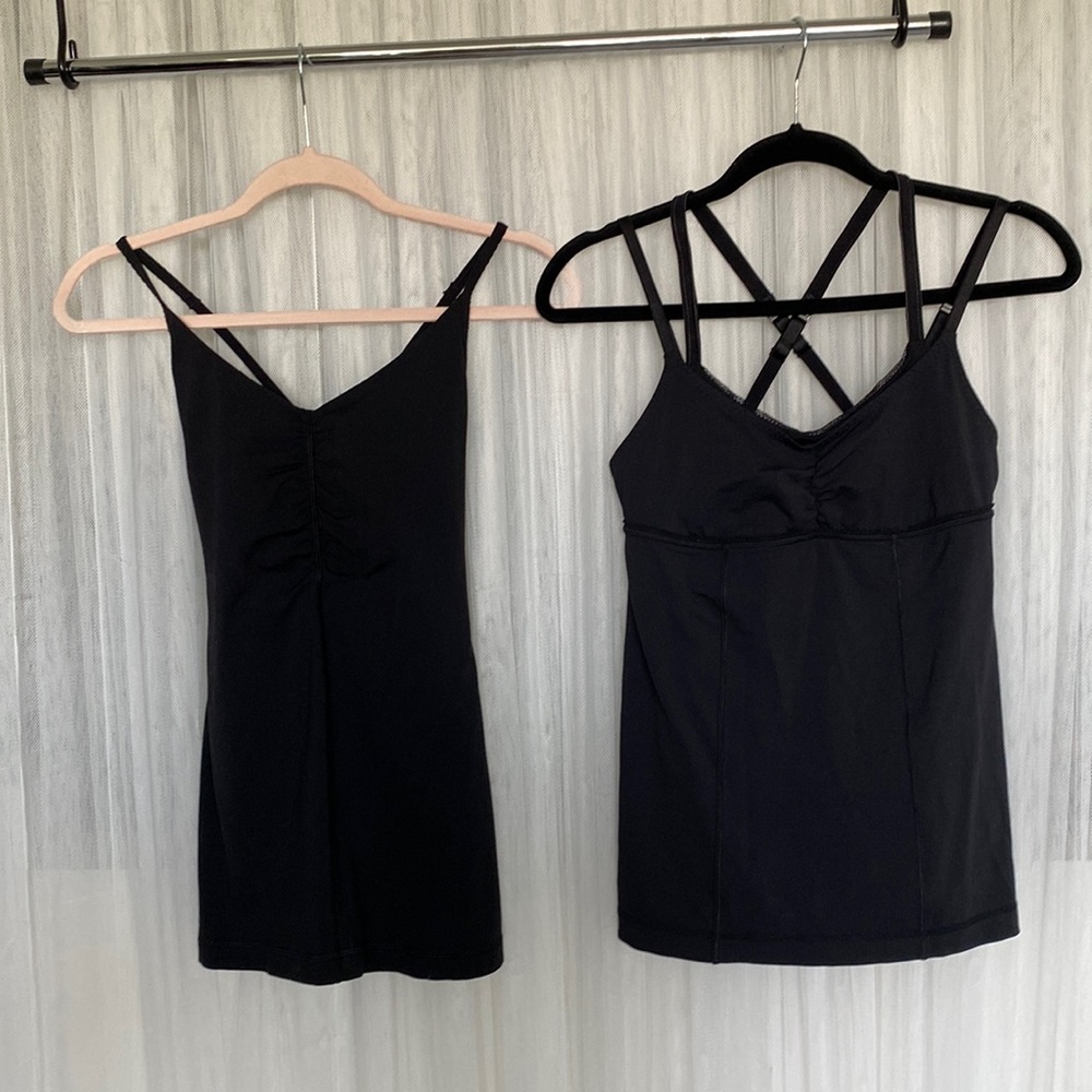 lululemon athletica Black Strappy Tank Top (Pair)